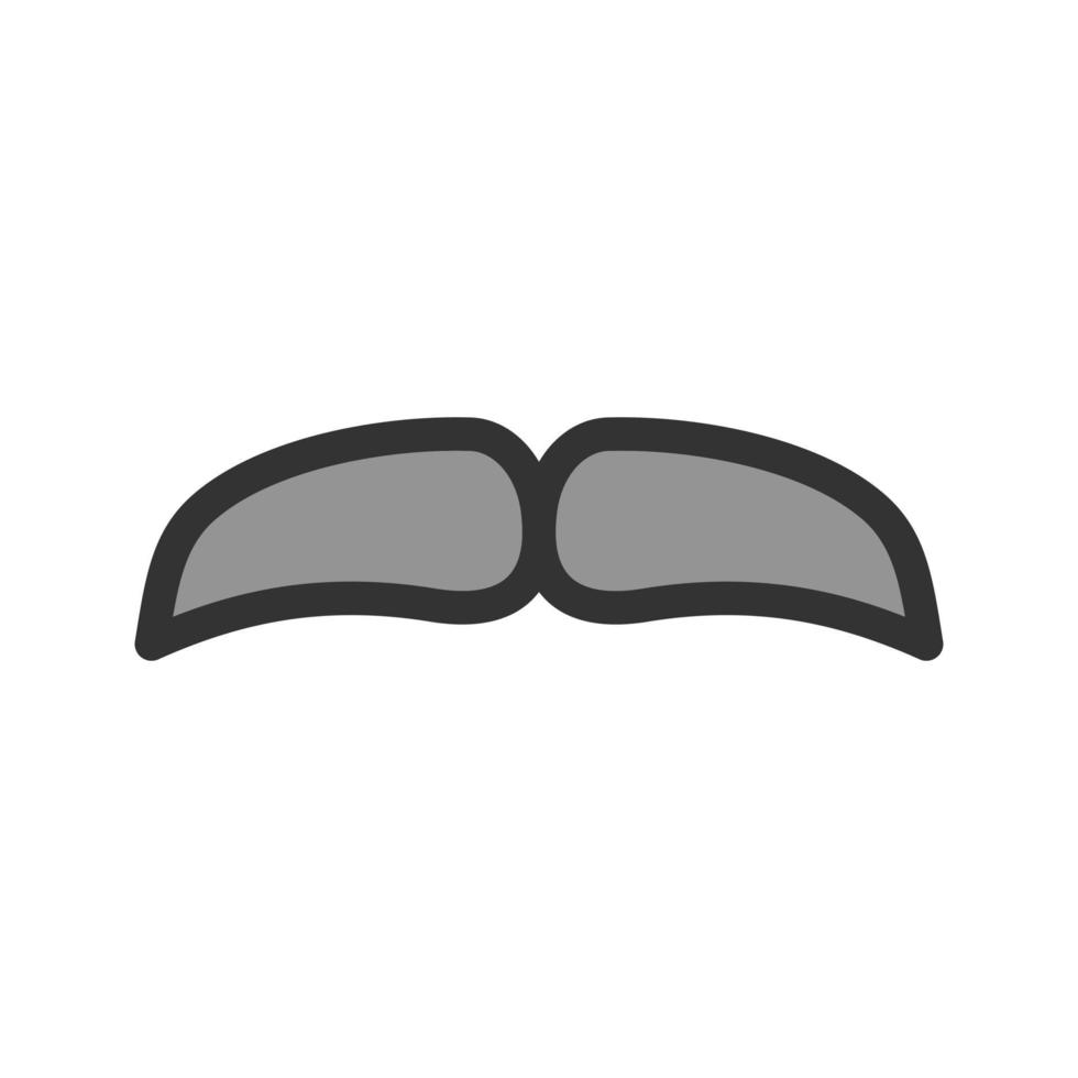 Moustache II Filled Line Icon vector