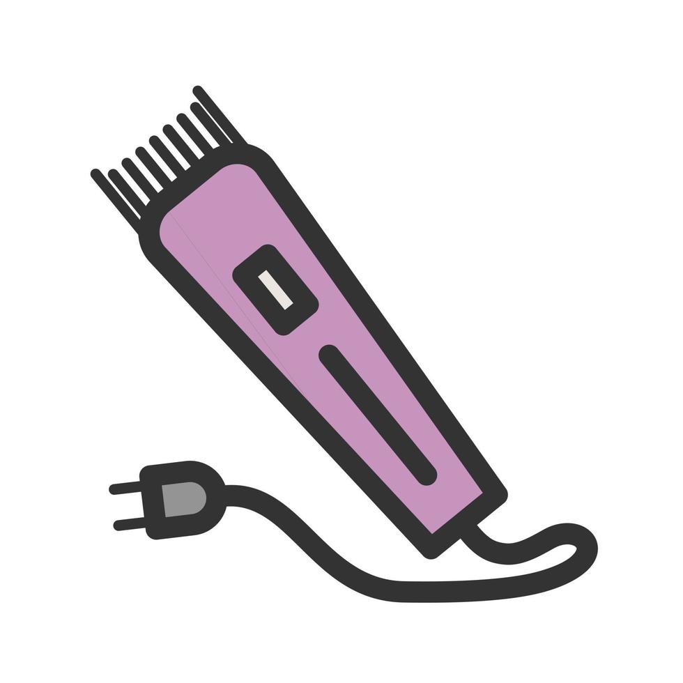Electric Trimmer Filled Line Icon vector