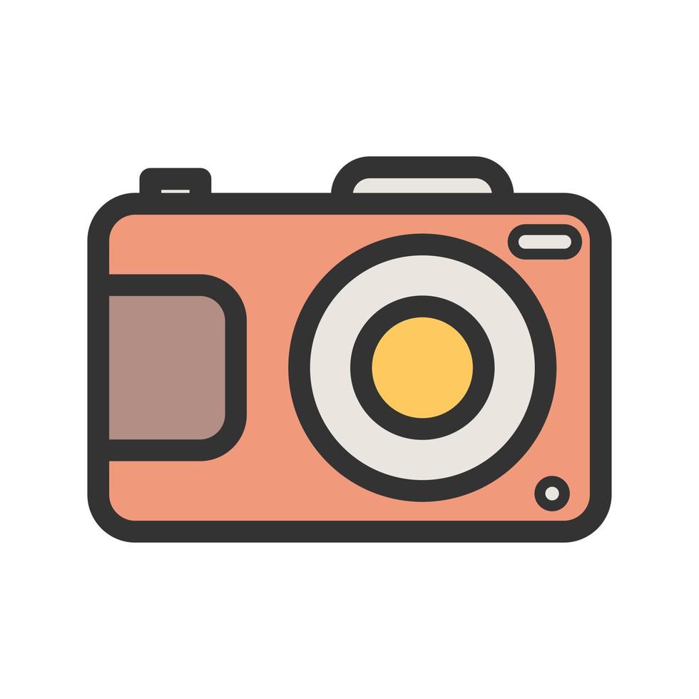 Camera III Filled Line Icon vector