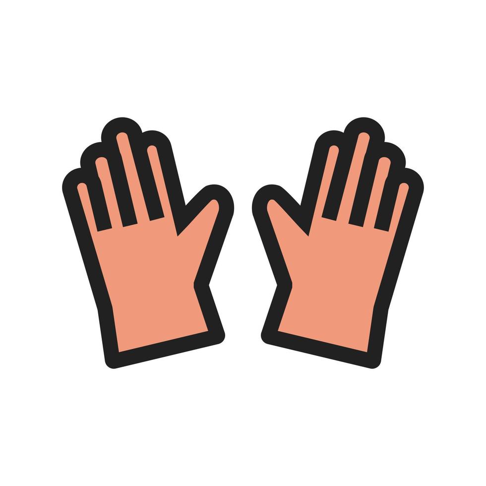 Gloves Filled Line Icon vector