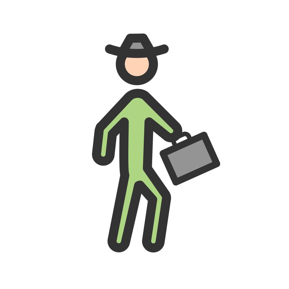 Elegant Man Filled Line Icon vector