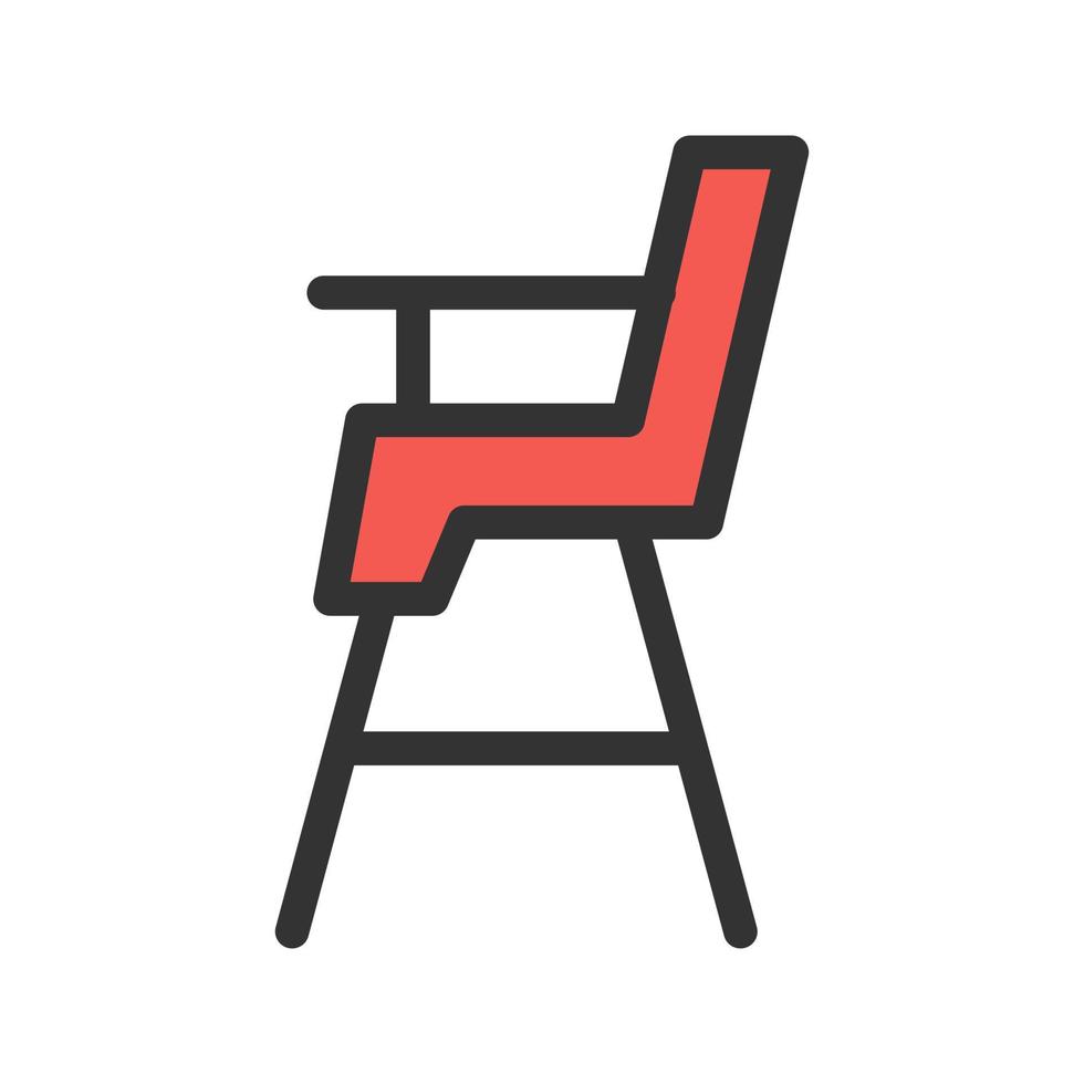 Baby Chair Filled Line Icon vector