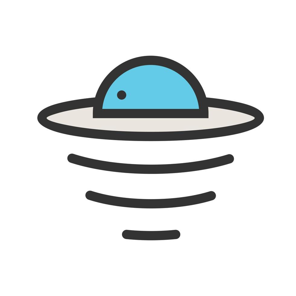 Space Shuttle III Filled Line Icon vector