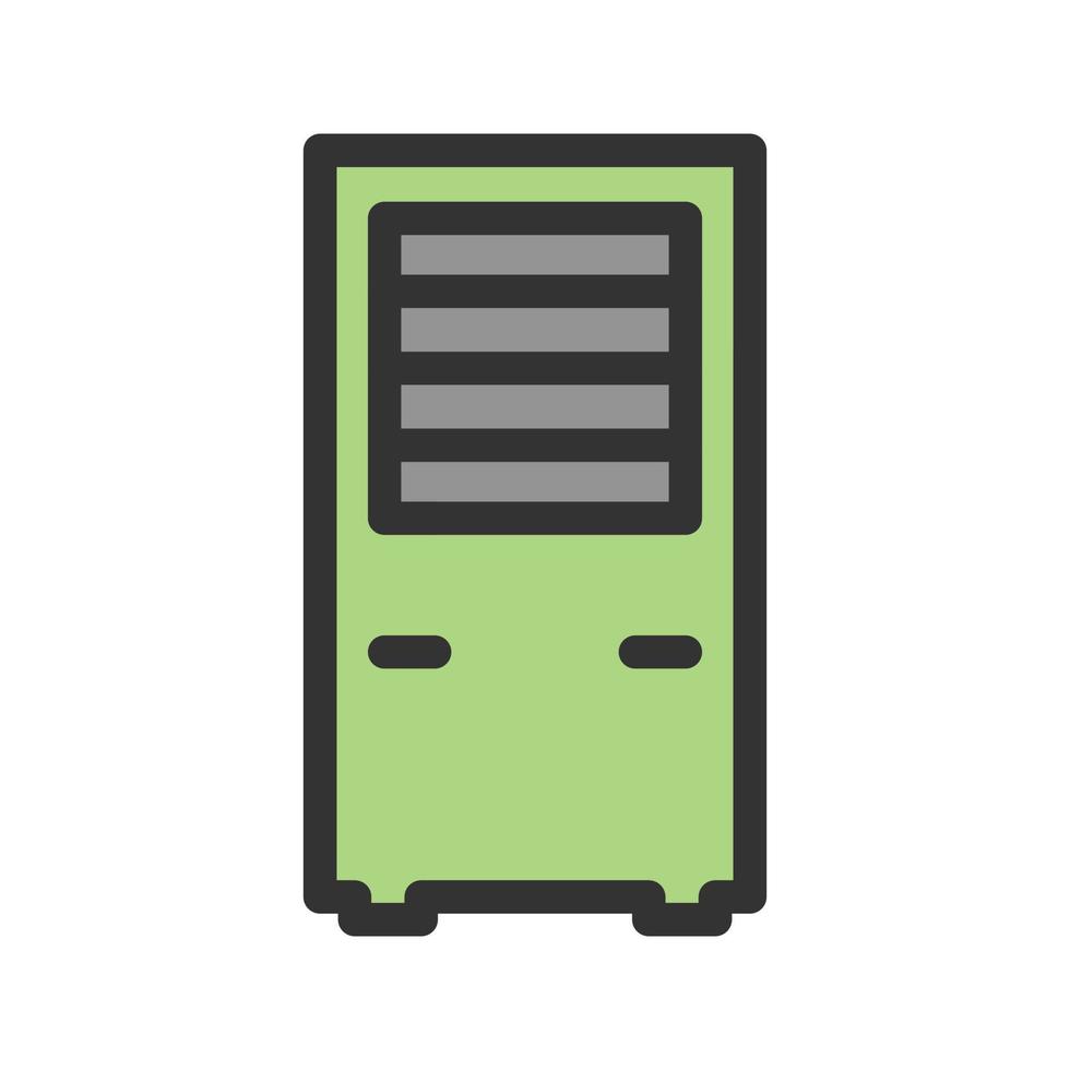 Mobile Air Conditioner Filled Line Icon vector