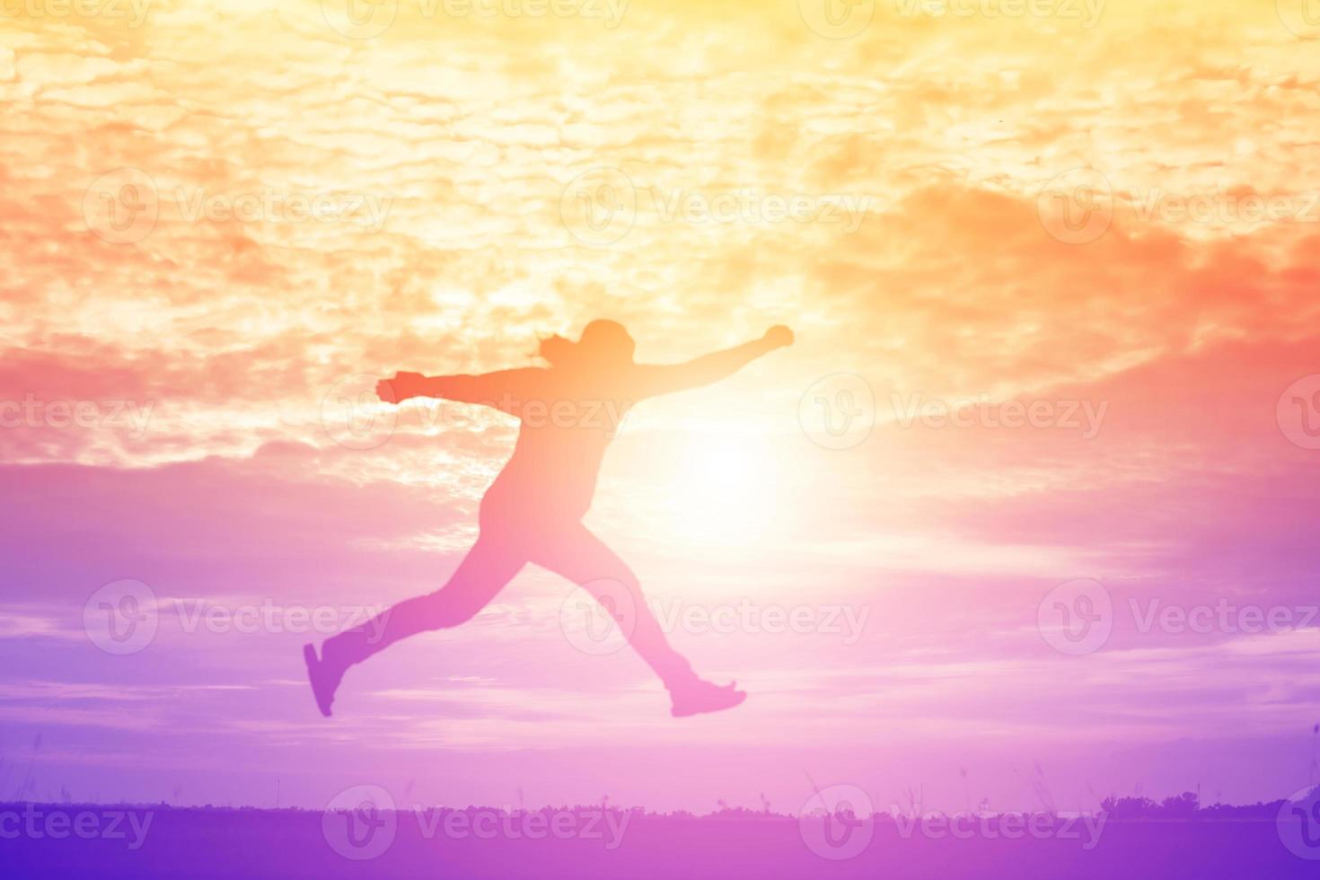 Man in the sunset photo