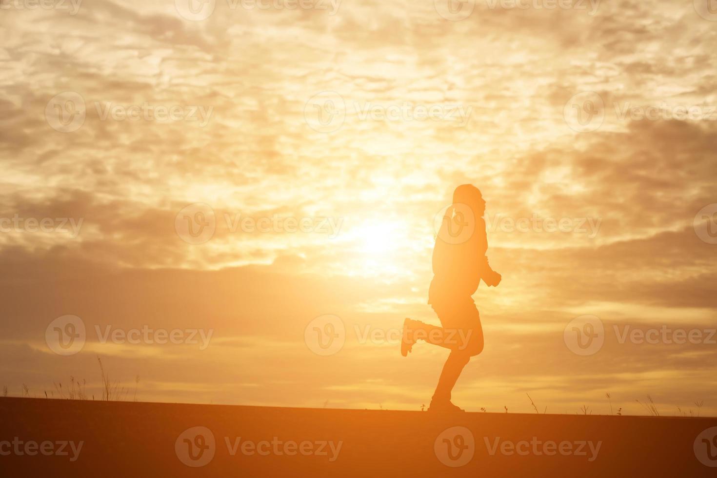 Man in the sunset photo