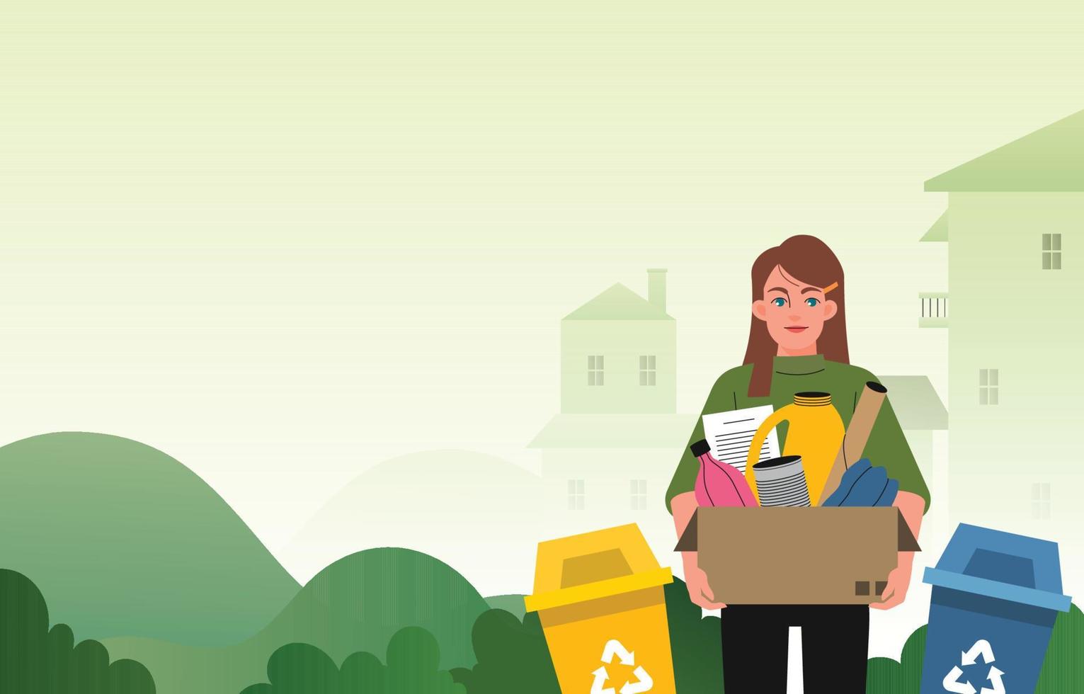 Recycling Activity Background vector