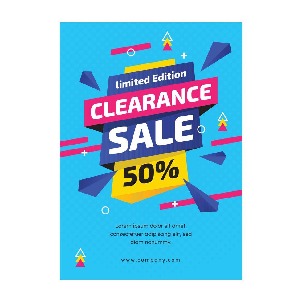 Clearance Sale Poster vector