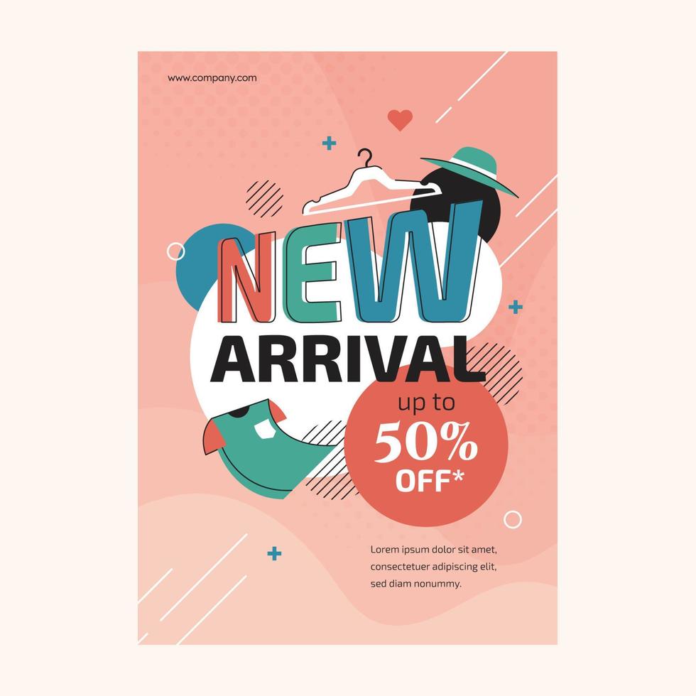 cartel de nueva llegada de moda vector