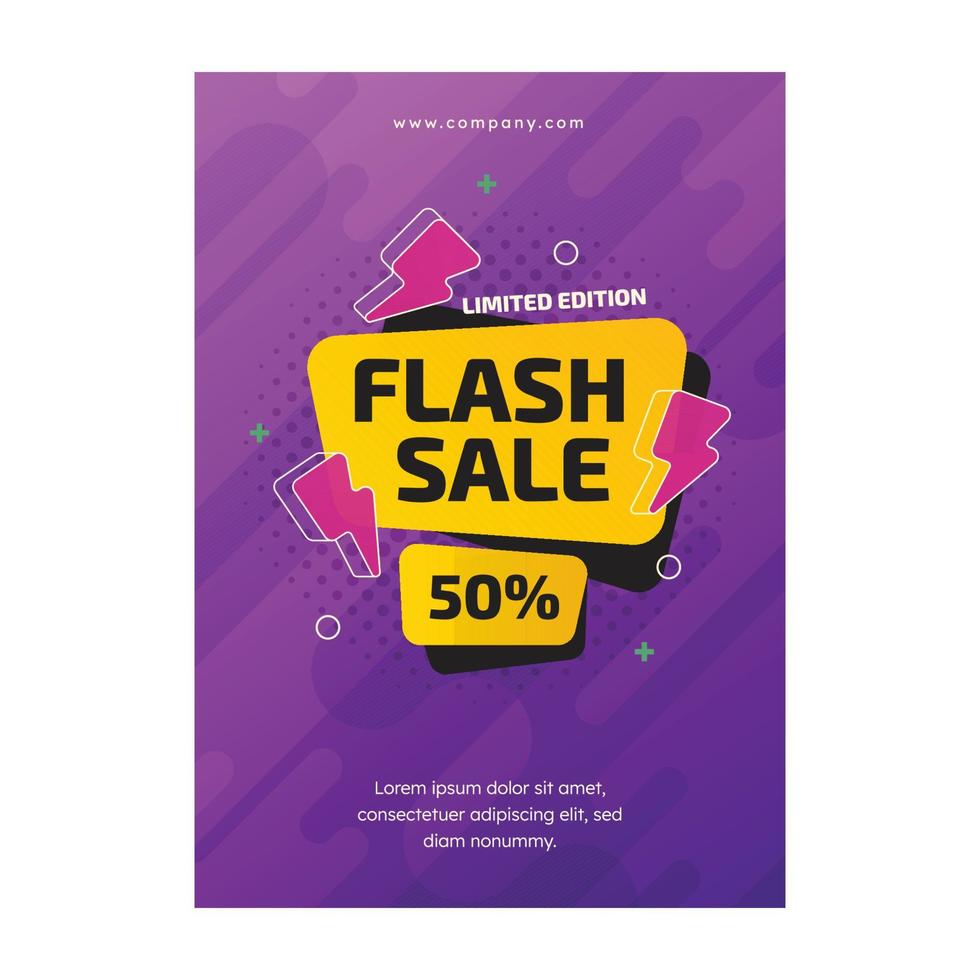 Flash Sale Poster vector