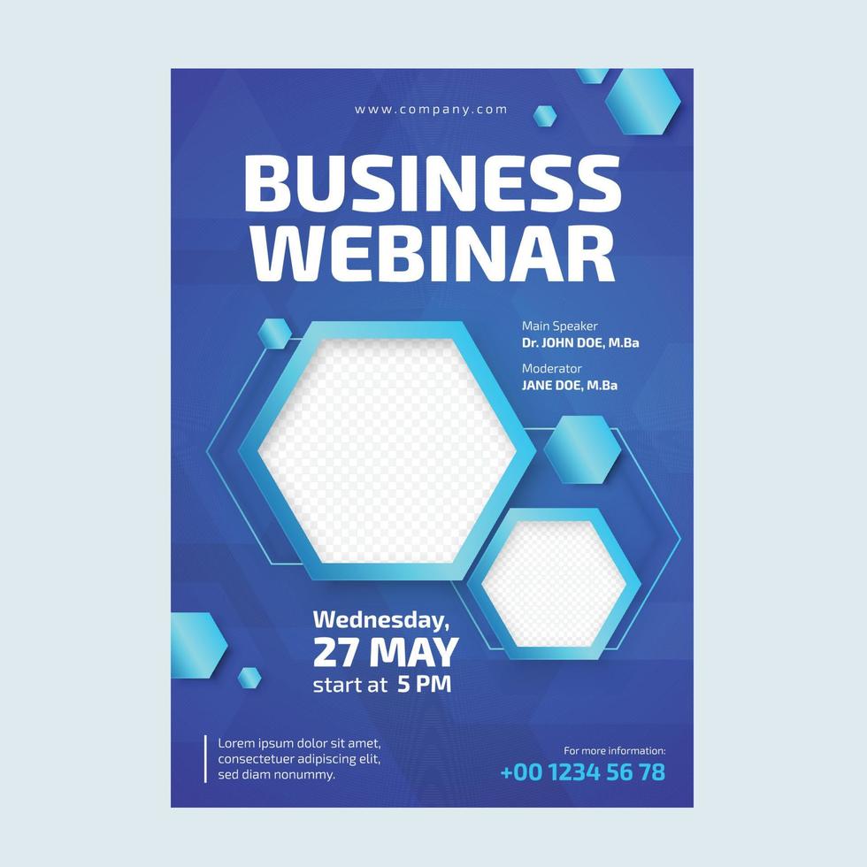 Business Webinar Poster vector