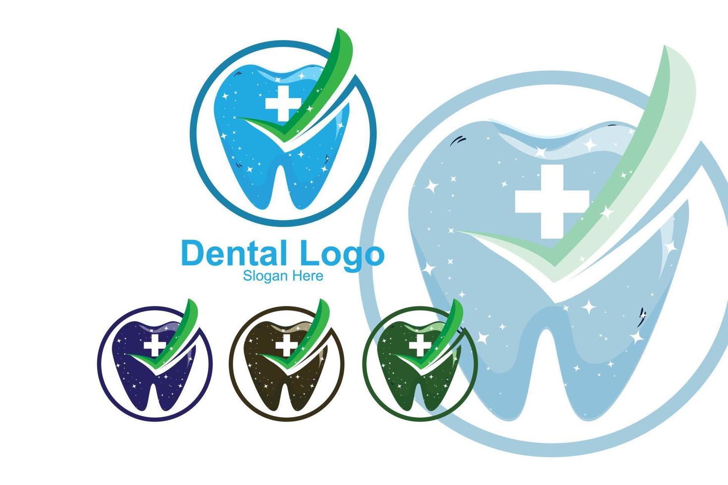 Dental Health Logo Vector, Keeping And Caring For Teeth, Design For Screen Printing, Company,Stickers,Background vector