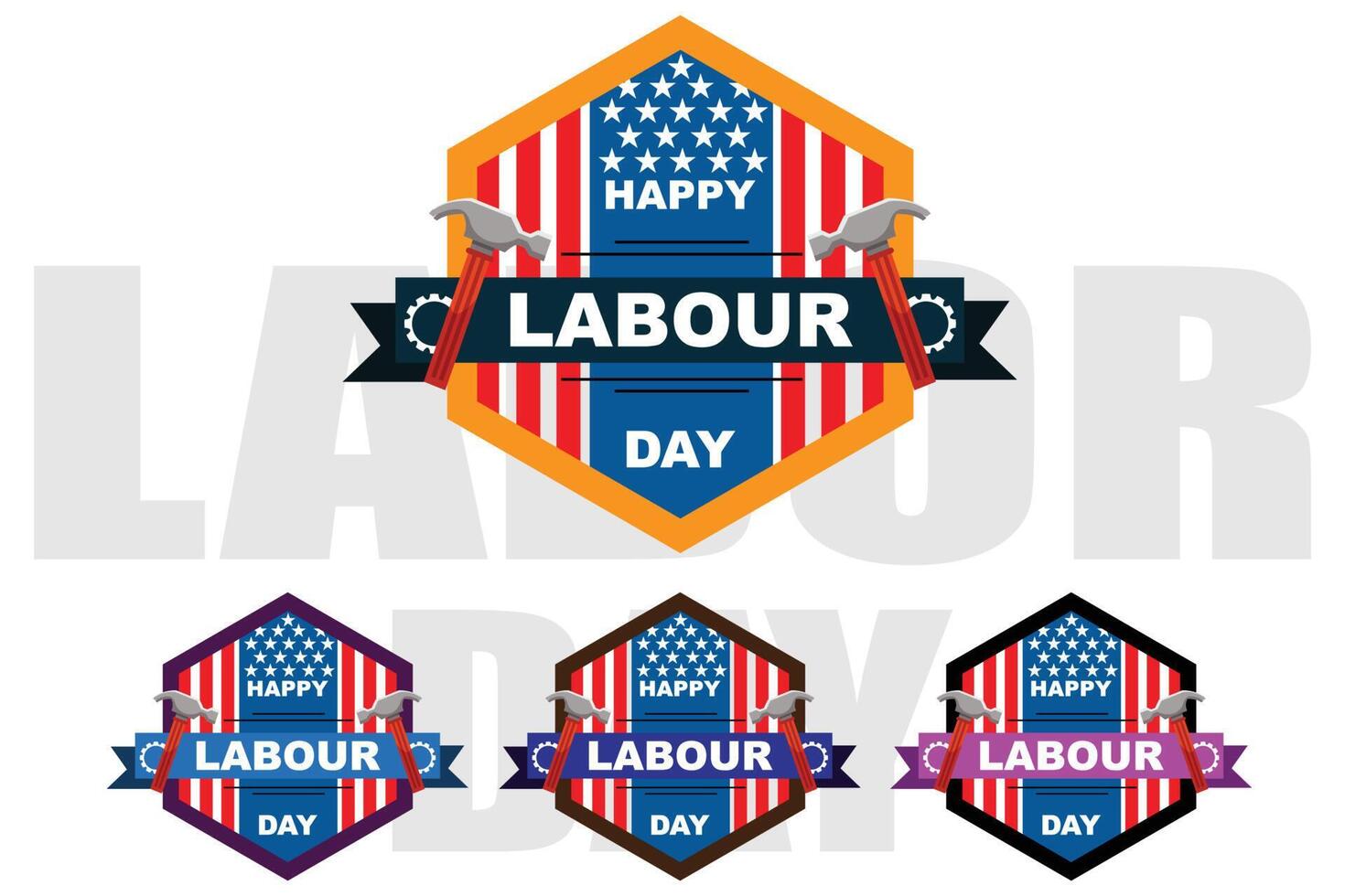 vector illustration of labor day logo, hard worker, strong man, world changer, spirit of work design suitable for company, background, flayer, sticker, screen printing