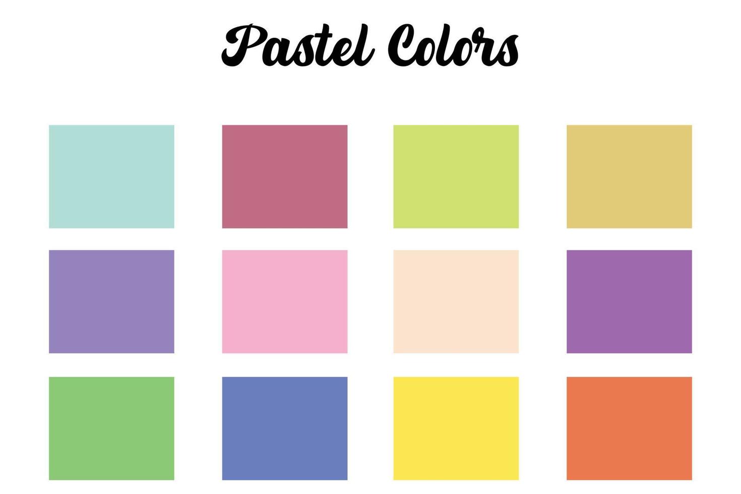 Pastel Color Selection Background Design Paint Color Catalog vector