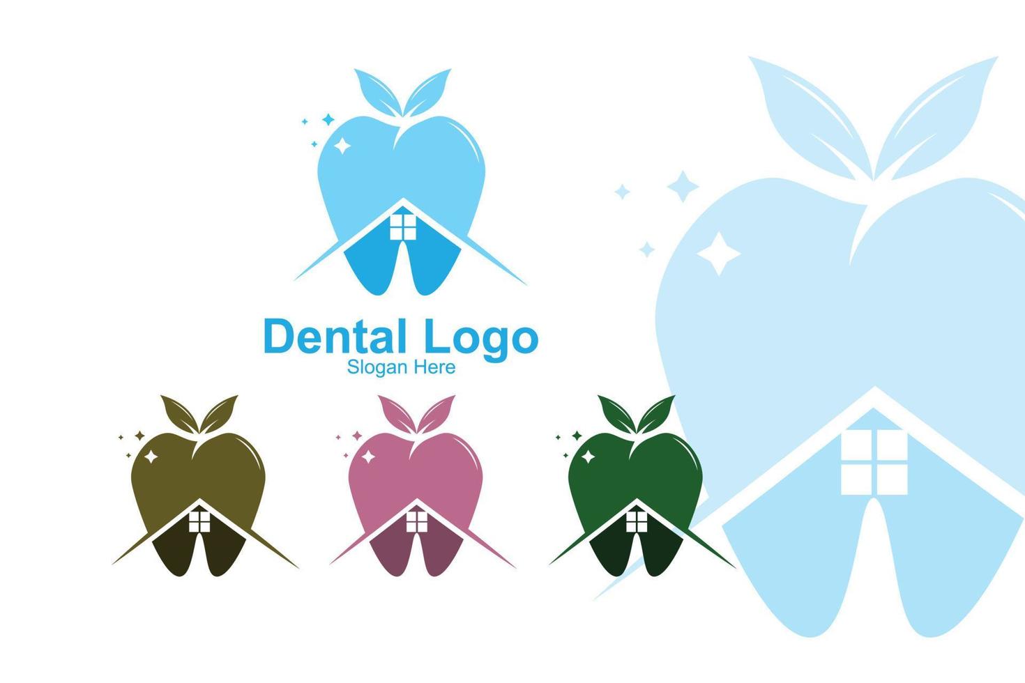 vector del logotipo de salud dental, mantenimiento y cuidado de los dientes, diseño para impresión de pantalla, empresa, pegatinas, fondo