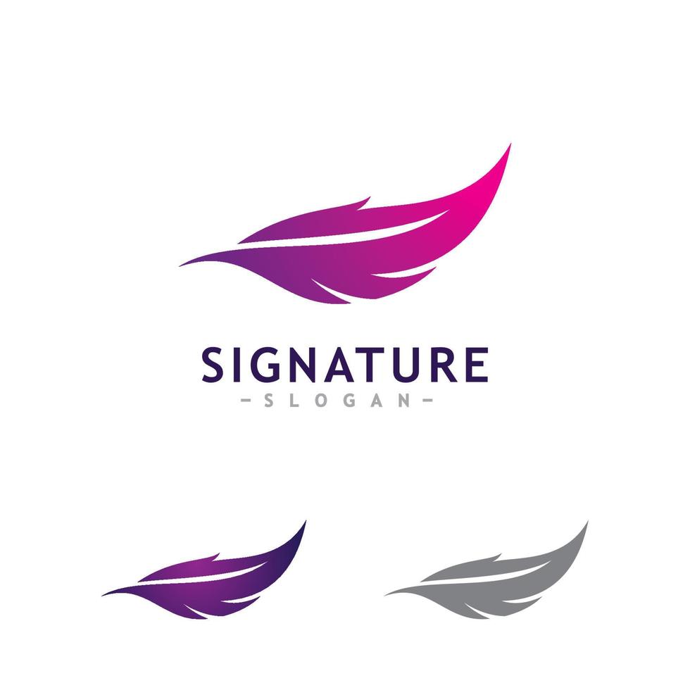 Feather logo concepts  Creative Feather logo design vector