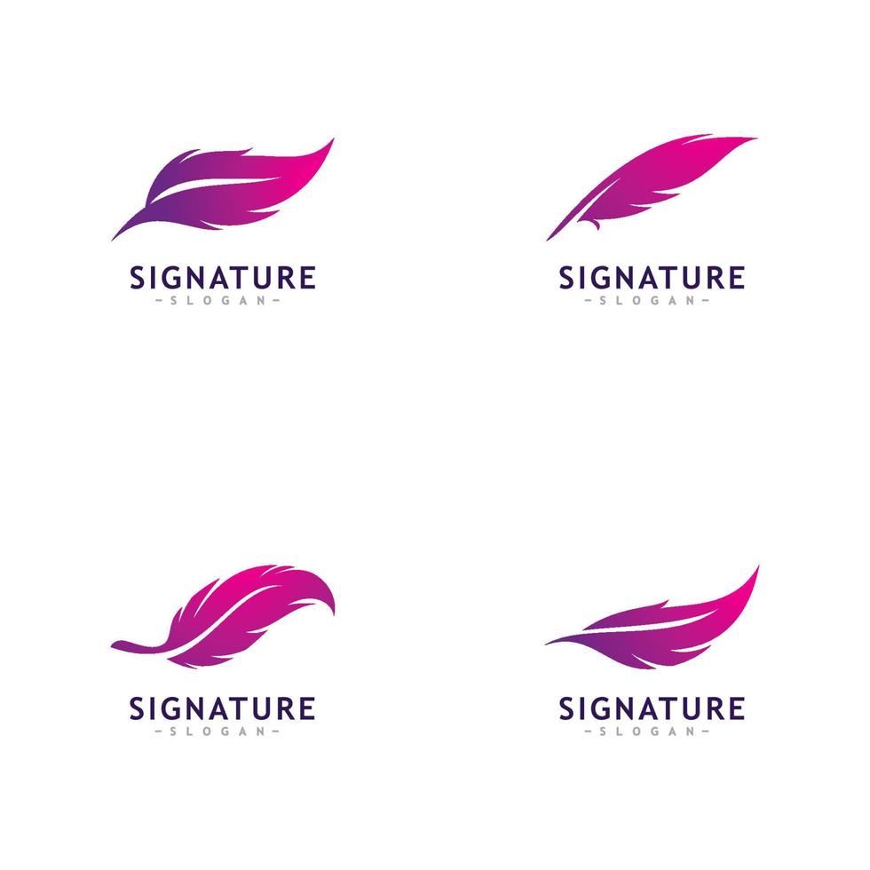 Feather logo concepts  Creative Feather logo design vector
