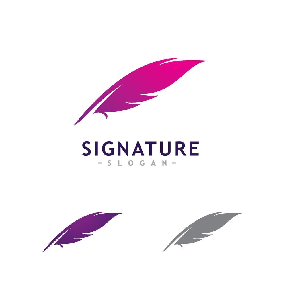 Feather logo concepts  Creative Feather logo design vector