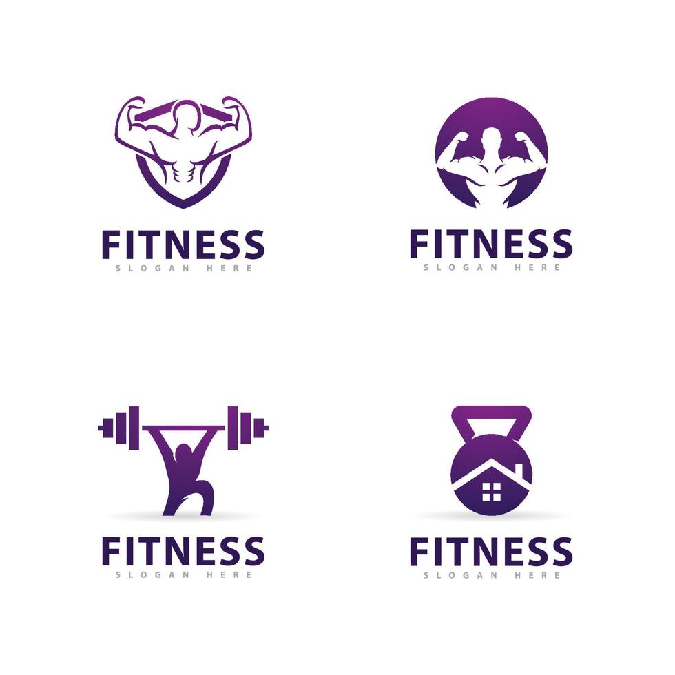 Gym Logo Design Template, Fitness club creative symbols vector