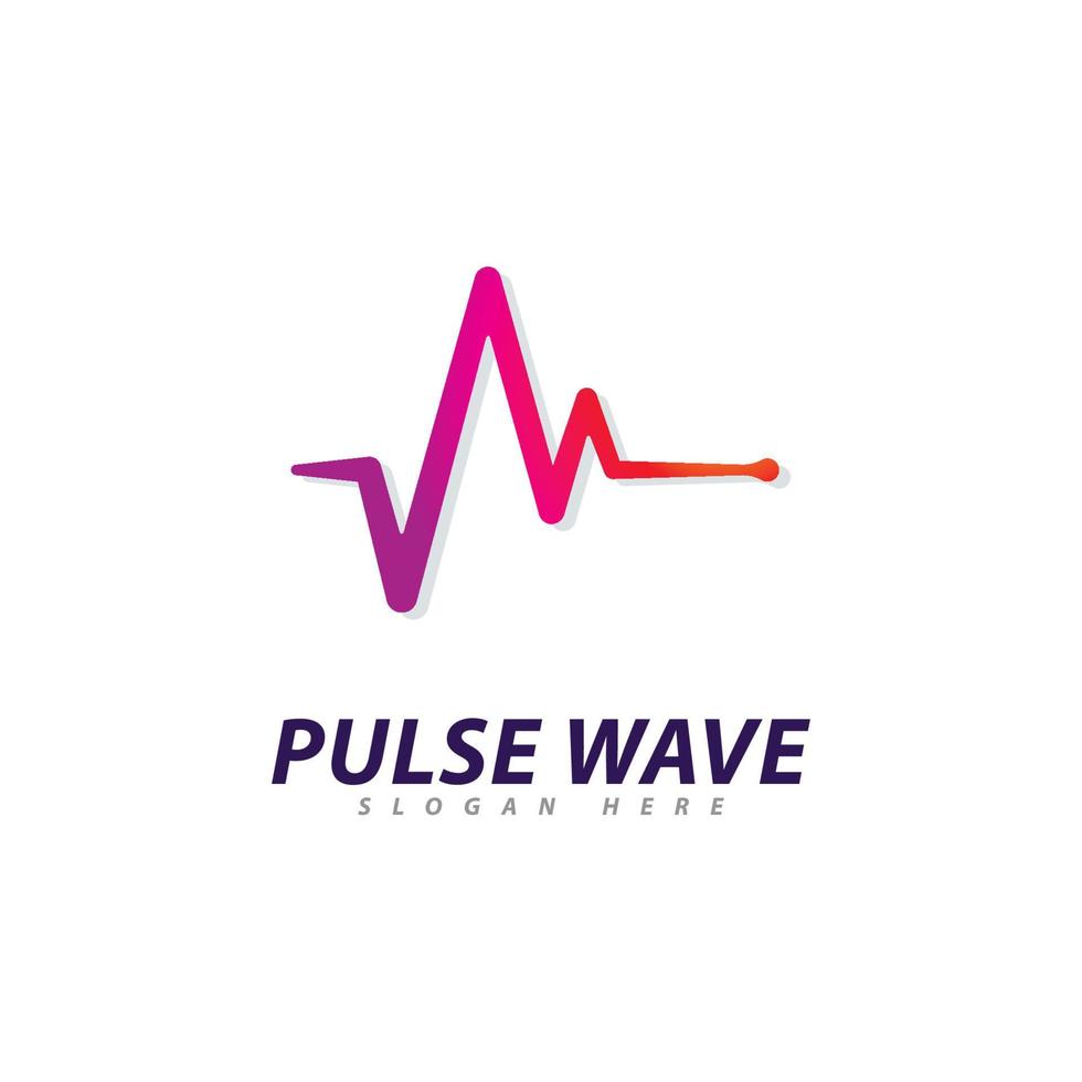 Pulse Wave  logo Vector. Creative Sound waves  logo concept design template vector