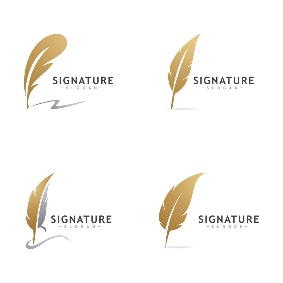 Feather logo concepts  Creative Feather logo design vector