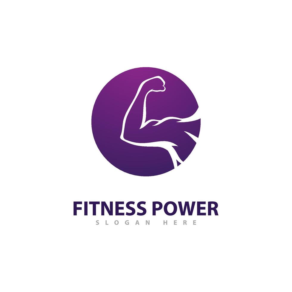 plantilla de diseño de logotipo de gimnasio, símbolos creativos del club de fitness vector