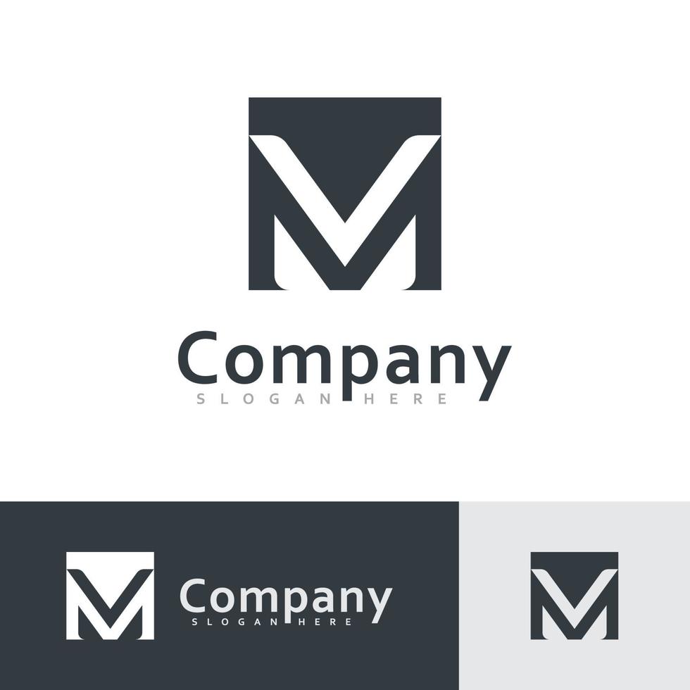 Diseño de vector de logotipo m y v mv, diseño de vector de logotipo inicial creativo