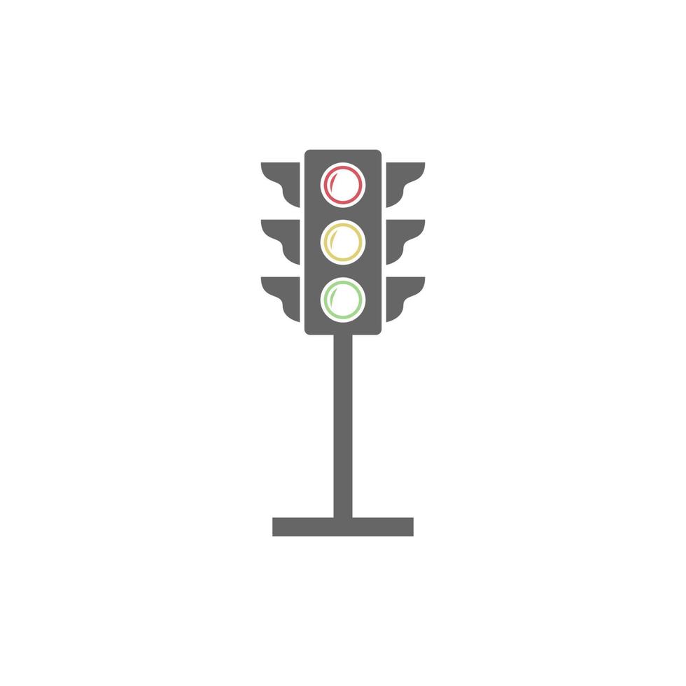 Traffic light icon design illustration template vector