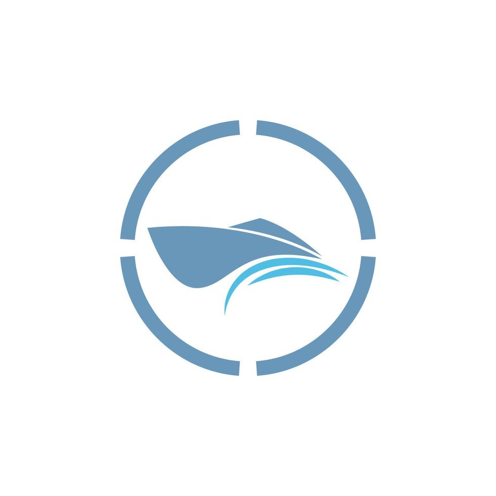 Boat logo icon concept design vector