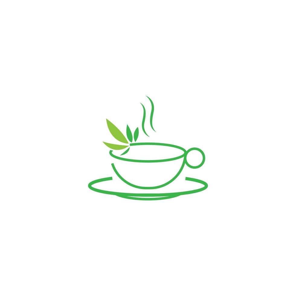 plantilla de ilustración de diseño de icono de logotipo de té vector