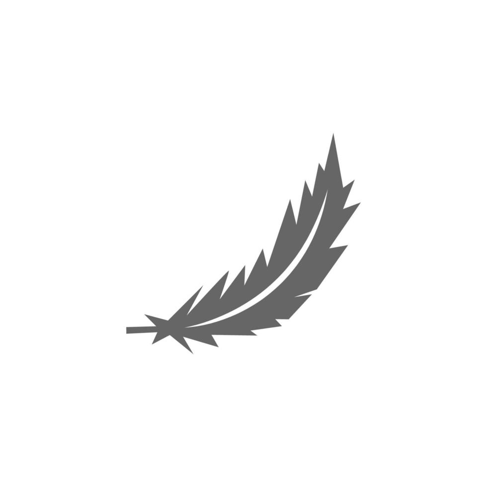 Feather icon logo illustration vector