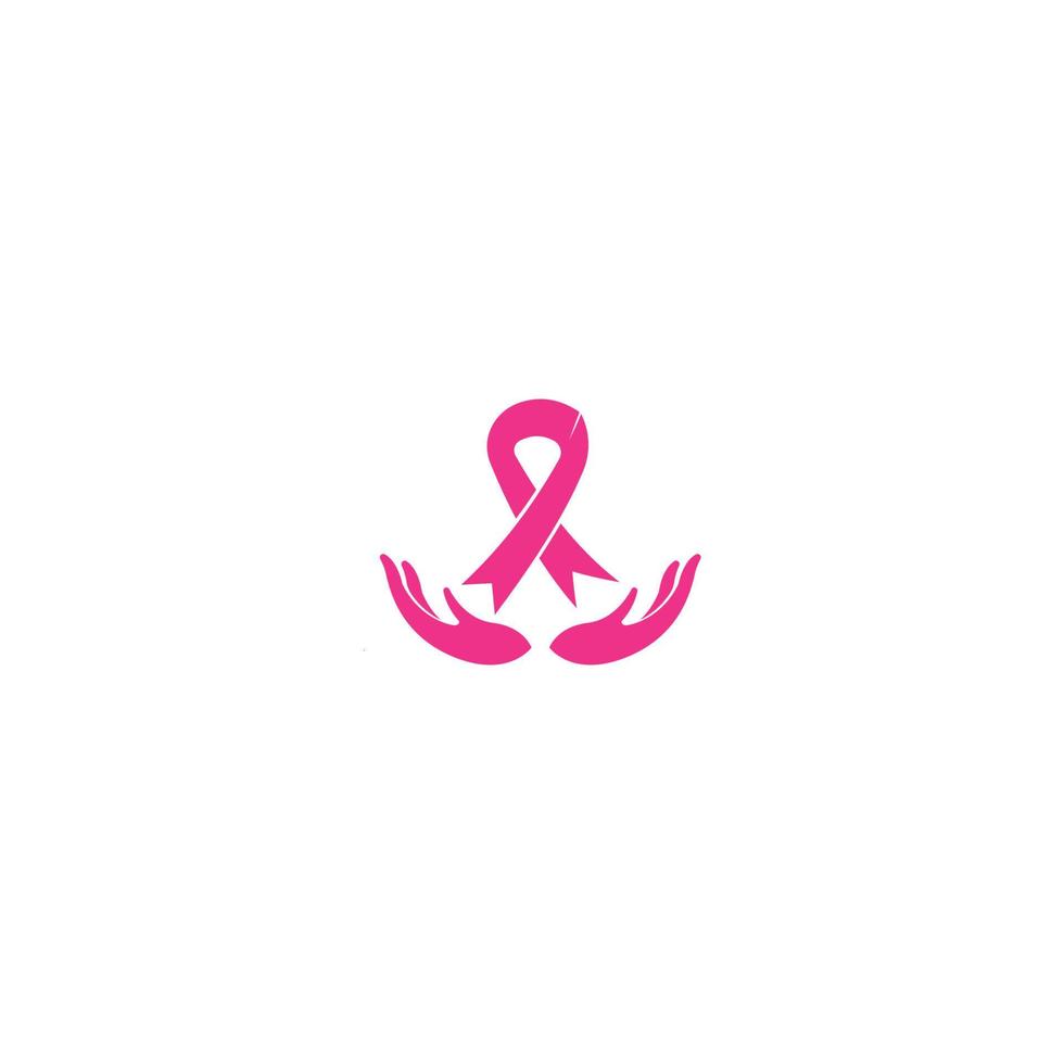 Breast cancer ribbon illustration icon vector