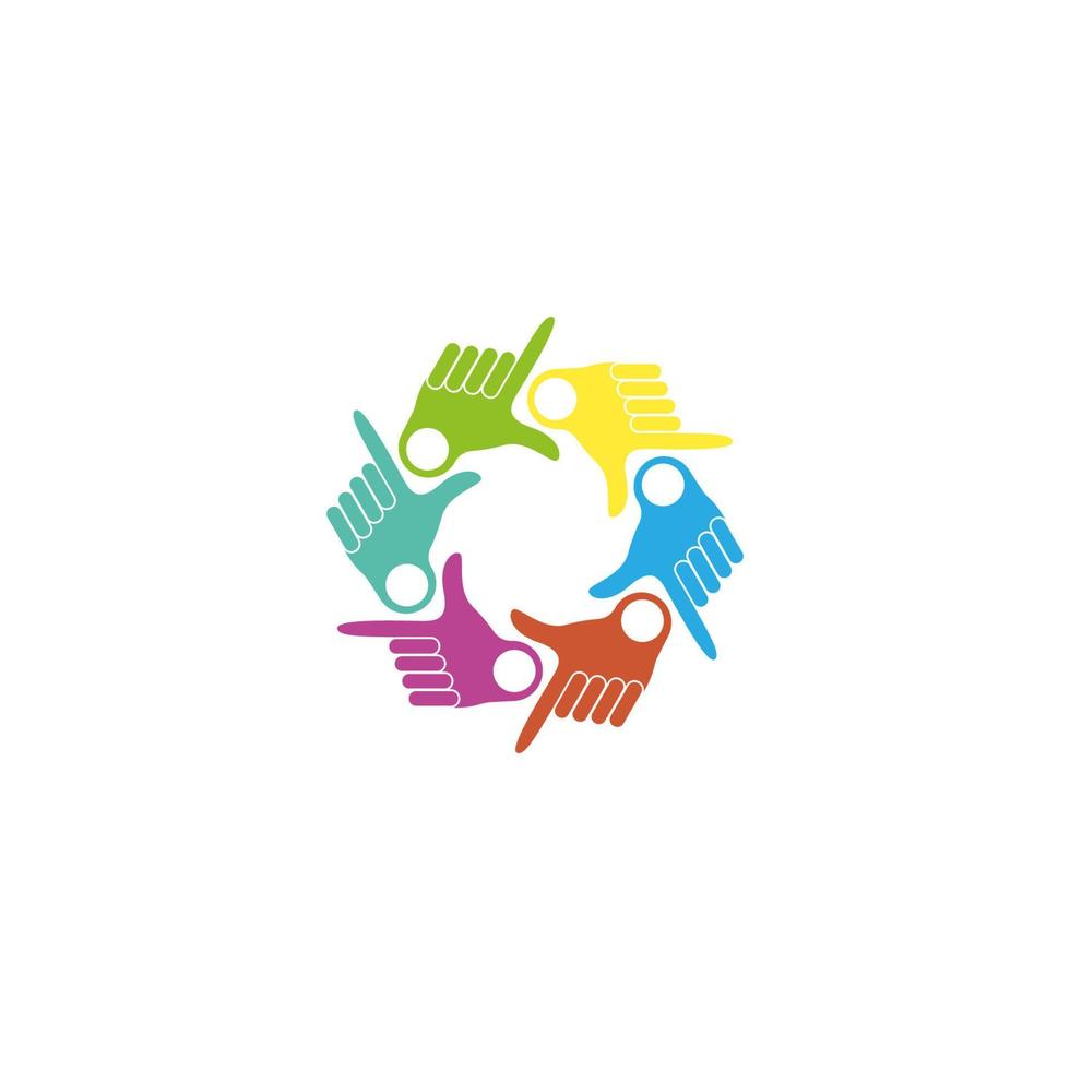 Community hand, adoption logo icon illustration vector