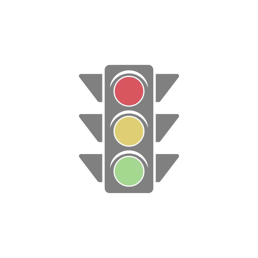 Traffic light icon design illustration template vector