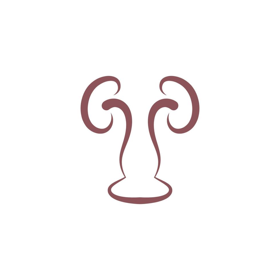 Kidney icon logo design template vector