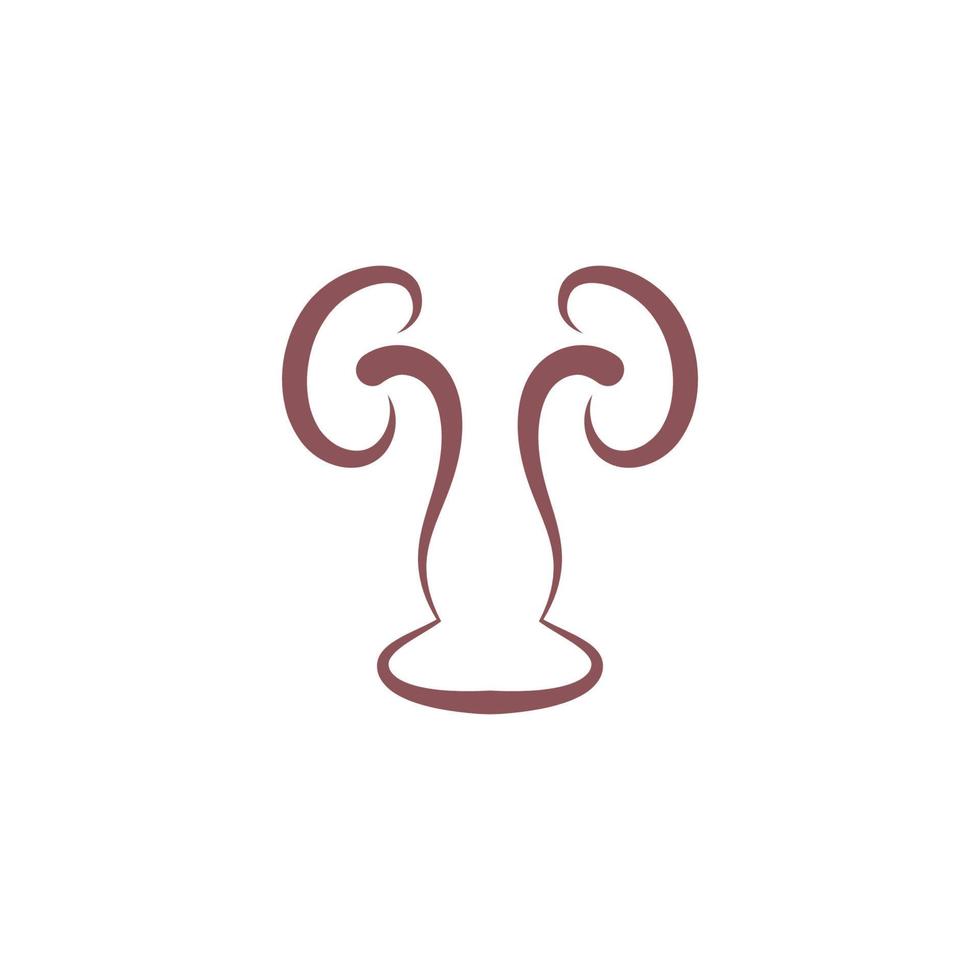 Kidney icon logo design template vector