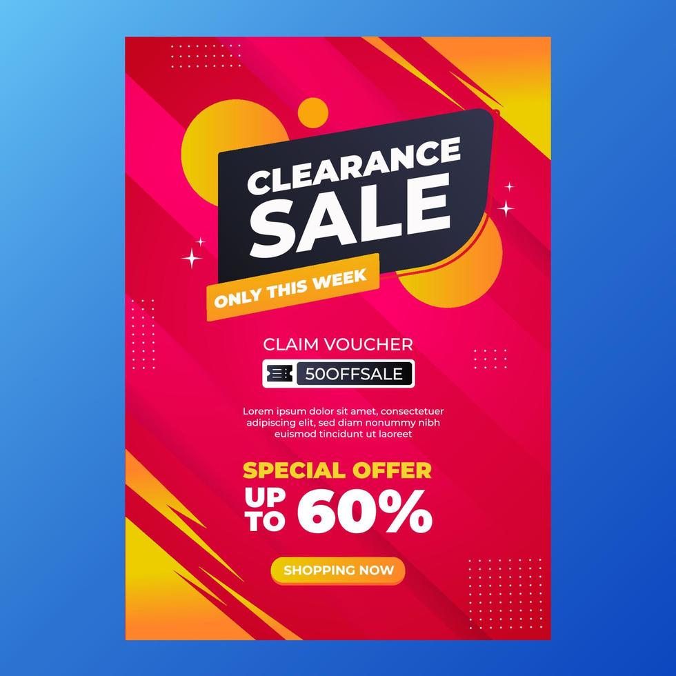 Clearance Sale Poster vector