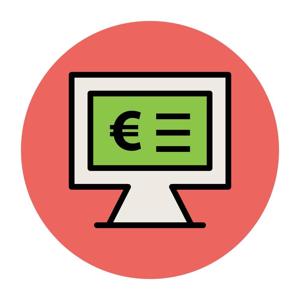 conceptos de visualización del euro vector