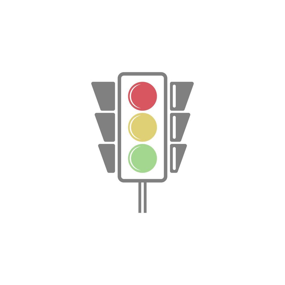 Traffic light icon design illustration template vector