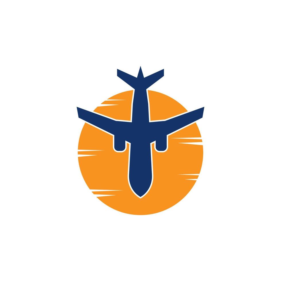 plantilla de diseño de logotipo de icono de avión vector