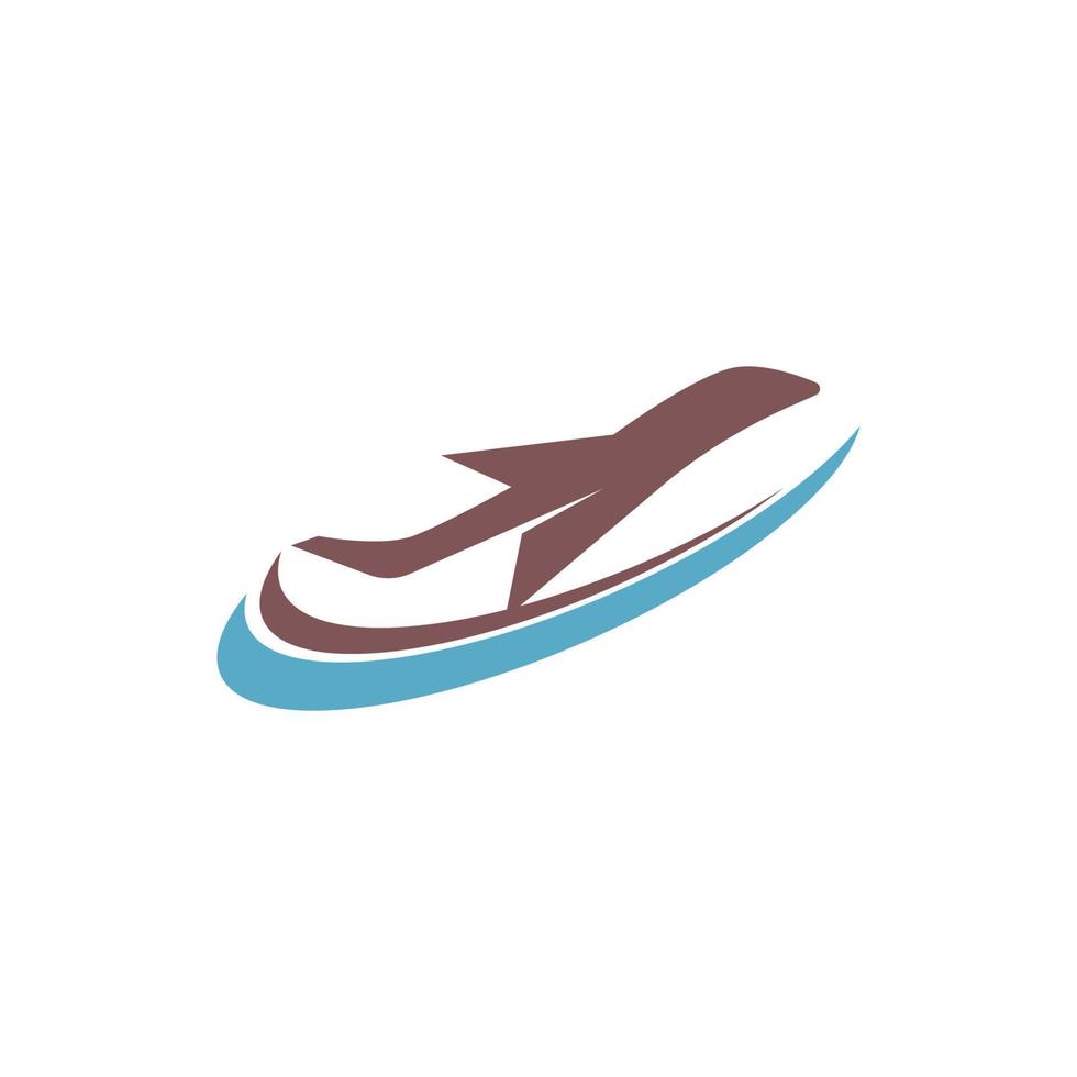 Plane Icon logo design template vector