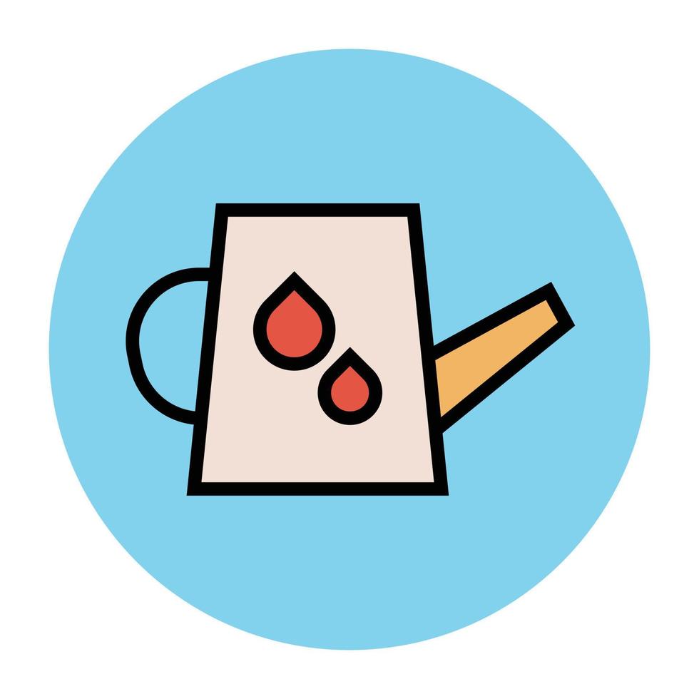 Trendy Watering Can vector