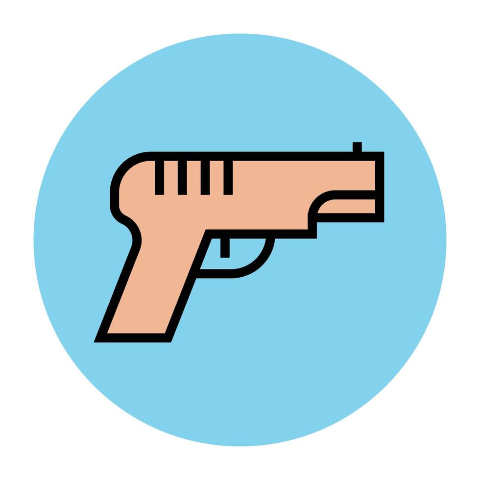 Trendy Handgun Concepts vector