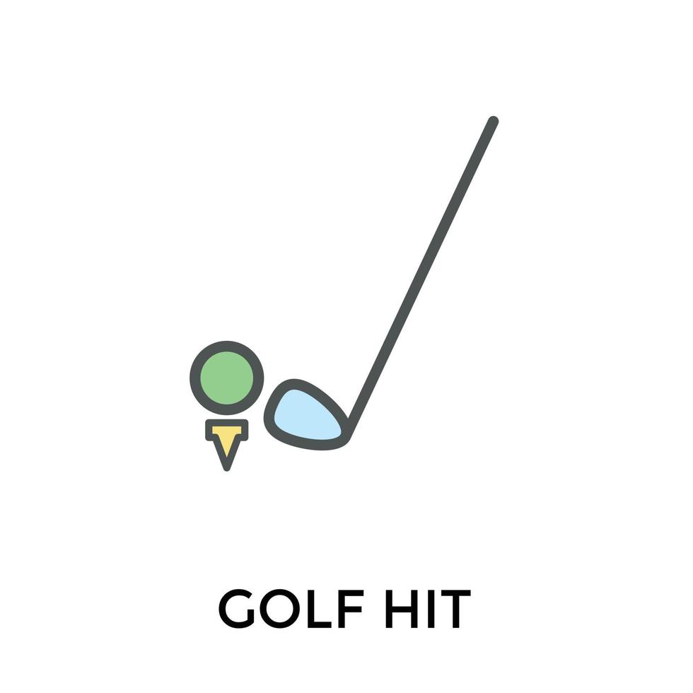 Trendy Golf Hit vector