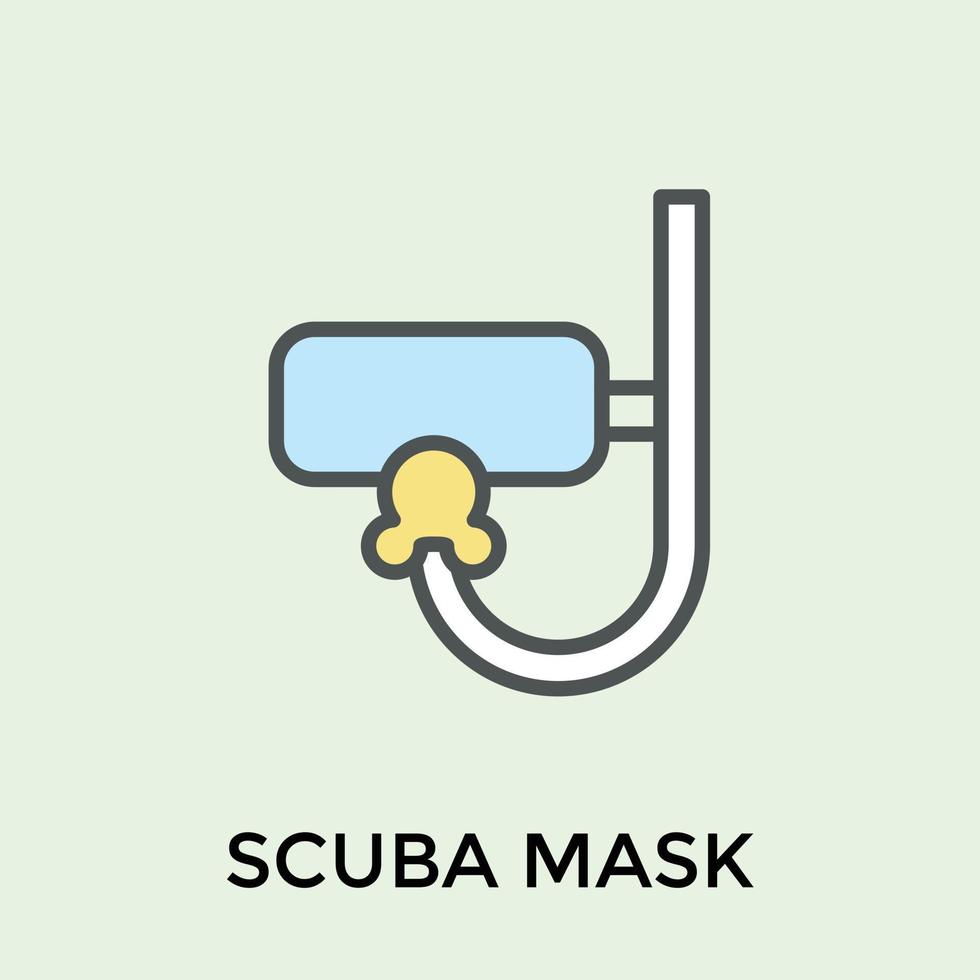 Trendy Snorkel Mask vector