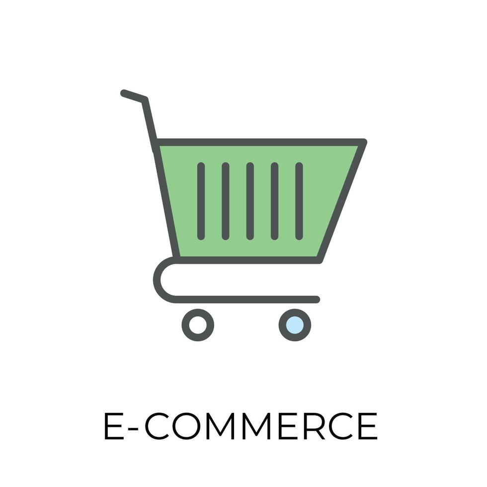 Trendy Shopping Cart vector