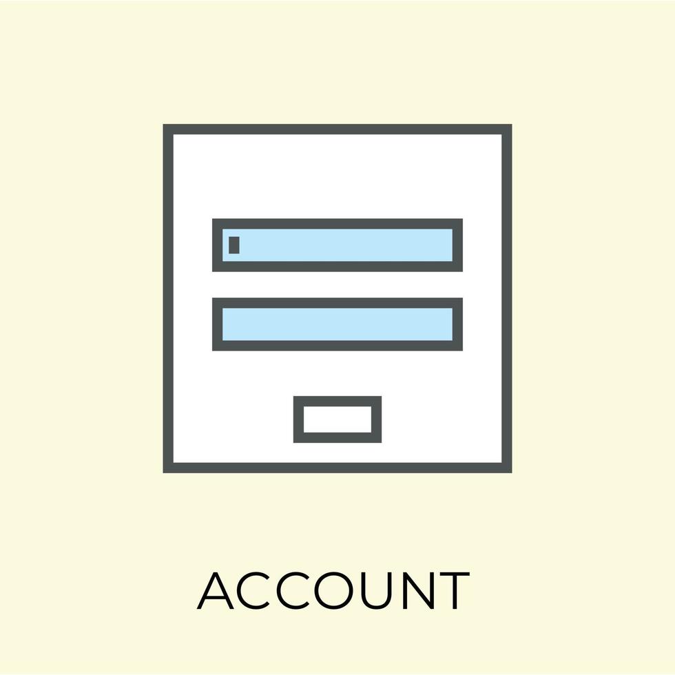 Trendy Account Login vector