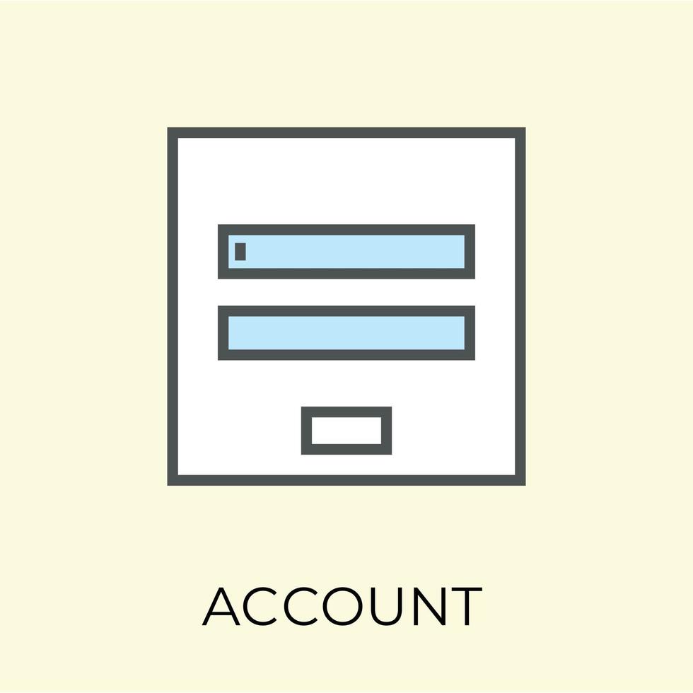 Trendy Account Login vector