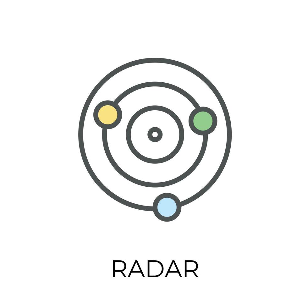 Trendy Solar System vector