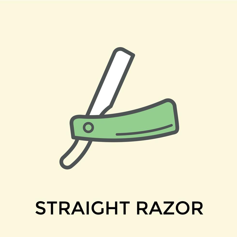 Trendy Straight Razor vector